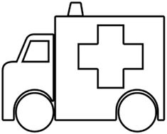 Hình vẽ xe cứu thương dễ vẽ