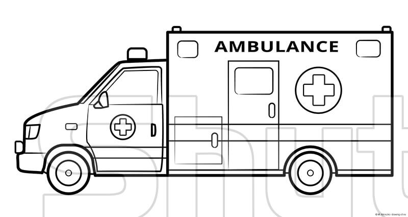cách vẽ xe cứu thương